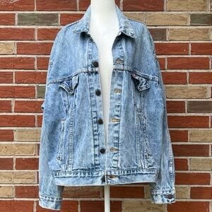 Levi's Vintage 1998 Men's Stone Wash Blue Jean Button Front Denim Jacket 🧥